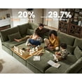 thumbnail image 6 of CHIC HOUSE Corduroy Modular Couch Seat,Single Convertible Sofa Module,Oversized Sectional Unit with Chenille Fabric for Living Room, 6 of 9