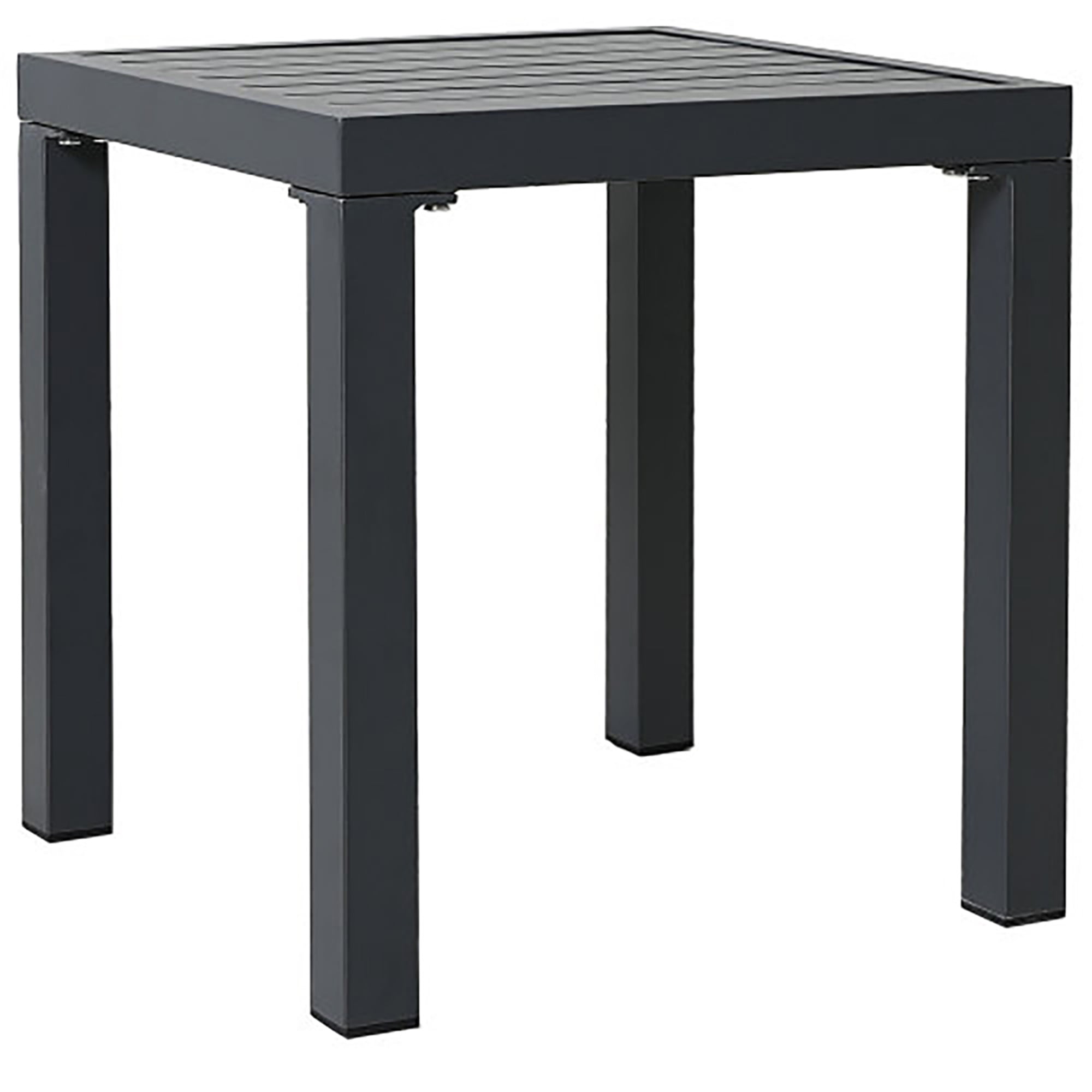 Kadyn Outdoor Patio Sofa Sectional, 5 Piece Aluminum Conversation Sofa Set with Coffee Table and Stool, Black Frame + Gray Cushions Kadyn Outdoor Patio Sofa Sectional, 5 Piece Aluminum Conversation Sofa Set with Coffee Table and Stool, Black Frame + Gray Cushions