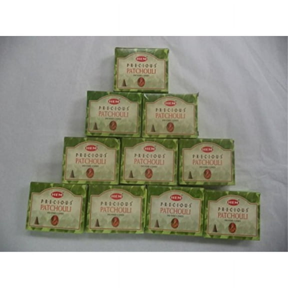 hem incense cones: precious patchouli - 10 packs of 10 = 100 cones