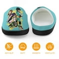 thumbnail image 5 of Anime Boku No Hero Kid's Cotton Slippers Winter Warm Soft Plush Slippers with Rubber Sole Non-Slip Indoor Outdoor Slip on Shoes Fluffy House Slippers For Boys Girls Teen, 5 of 8