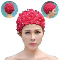 thumbnail image 1 of Gorro de baño YUANXCMXG con Flores vintage rojo, 1 of 4