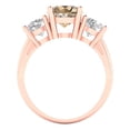 thumbnail image 4 of 3.25ct round cut yellow moissanite 18k rose gold 3 stone Bridal Wedding Engagement Promise Anniversary Ring for Women size 6.5, 4 of 7