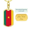 thumbnail image 3 of Cameroon Flag Keychain Dog Tag Stainless Steel or 18k Gold, 3 of 16