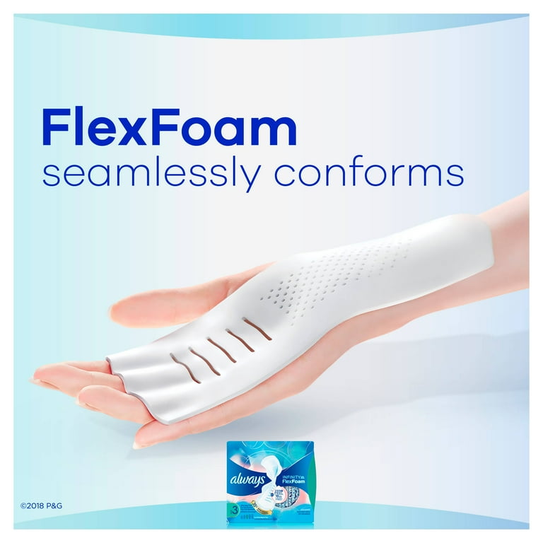 Always Infinity Flex Foam, 22 Pads, Unscented, Size 5, Extra Heavy