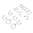 thumbnail image 4 of Juego de piercings para la nariz de acero inoxidable, exquisitas formas, diferentes, seguros, superficies pulidas y suaves, para mujer, color acero., 4 of 14