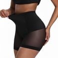 thumbnail image 2 of Women's Shaperwear Shorts Mesh Seamless Tummy Control Boyshorts Stomatch Slimming High Waisted Body Shaper Shorts Thigh Slimmer Butt Lifter Panties Summer Boyleg Underwear Black Large, 2 of 5