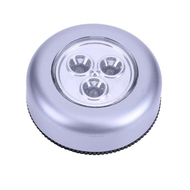 Paquete de 3 luces LED de noche inalámbricas a batería con toque táctil, lámpara adhesiva para armarios, gabinetes y mostradores