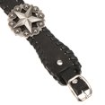thumbnail image 1 of Brazalete de material cuero Ancho Para Hombre Retro Negro Pentagrams Brazalete Yinane Pulsera, 1 of 8