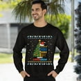 thumbnail image 3 of Christmas Sweatshirt, Happy Chrismukkah Ugly Sweater Holiday Sweatshirt, Unique Hanukkah & Christmas Sweatshirt, Witty Menorah & Tree Gift for Women & Men, 3 of 5