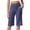 18# Royal Blue, variant on Petite Capri Shorts for Women Knee Length Stretch Bermuda Casual Long Shorts With Pockets Summer Outdoor Walking Lounge Gym Beige XL