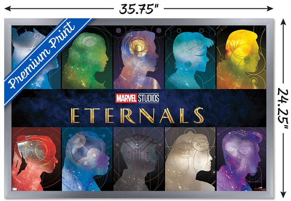 Marvel Eternals - Side Profile Wall Poster, 22.375" x 34", Framed