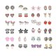 thumbnail image 1 of 20 pares de pendientes con clip para niñas, bonitos pendientes de flores para niñas, para disfrazarse de princesa, 1 of 4