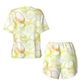 thumbnail image 6 of Wukai Lemon Potatoes Women's Pajama Set,Short-Sleeve Top and Shorts with Elastic Waistband and Pockets for Loungewear, Yoga, and Casual Wear-Small, 6 of 8