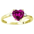 thumbnail image 2 of Original Star K� Heart Shape 6mm Simulated Pink Tourmaline bypass Ring, 2 of 9
