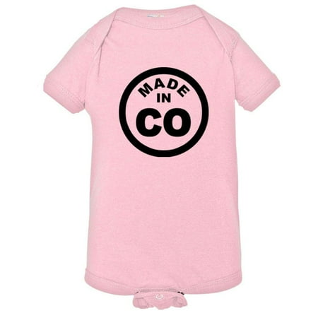 

PleaseMeTees™ Baby From Born Made In Colorado CO Logo Label HQ Jumpsuit