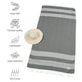 thumbnail image 5 of American Soft Linen Turkish Peshtemal Beach Towels, 35" x 65" size 4 Pack Swim Towels for Beach and Pool Towels, Black Stripe, 5 of 7