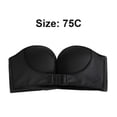 thumbnail image 2 of braveheart Revolutionary Strapless Front Closure Bra Lift Support And Shape Polyester Strapless Multiway Bra Lift Bra Easy To Wear black 34/75C, 2 of 6