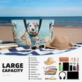 thumbnail image 3 of Defioc A Funny Little Dalmatian Puppy Pattern Beach Bag for Women - Large Beach Tote Bag Waterproof Sandproof Swim Pool Bag Everyday Bag Handbags with Zipper, 3 of 6