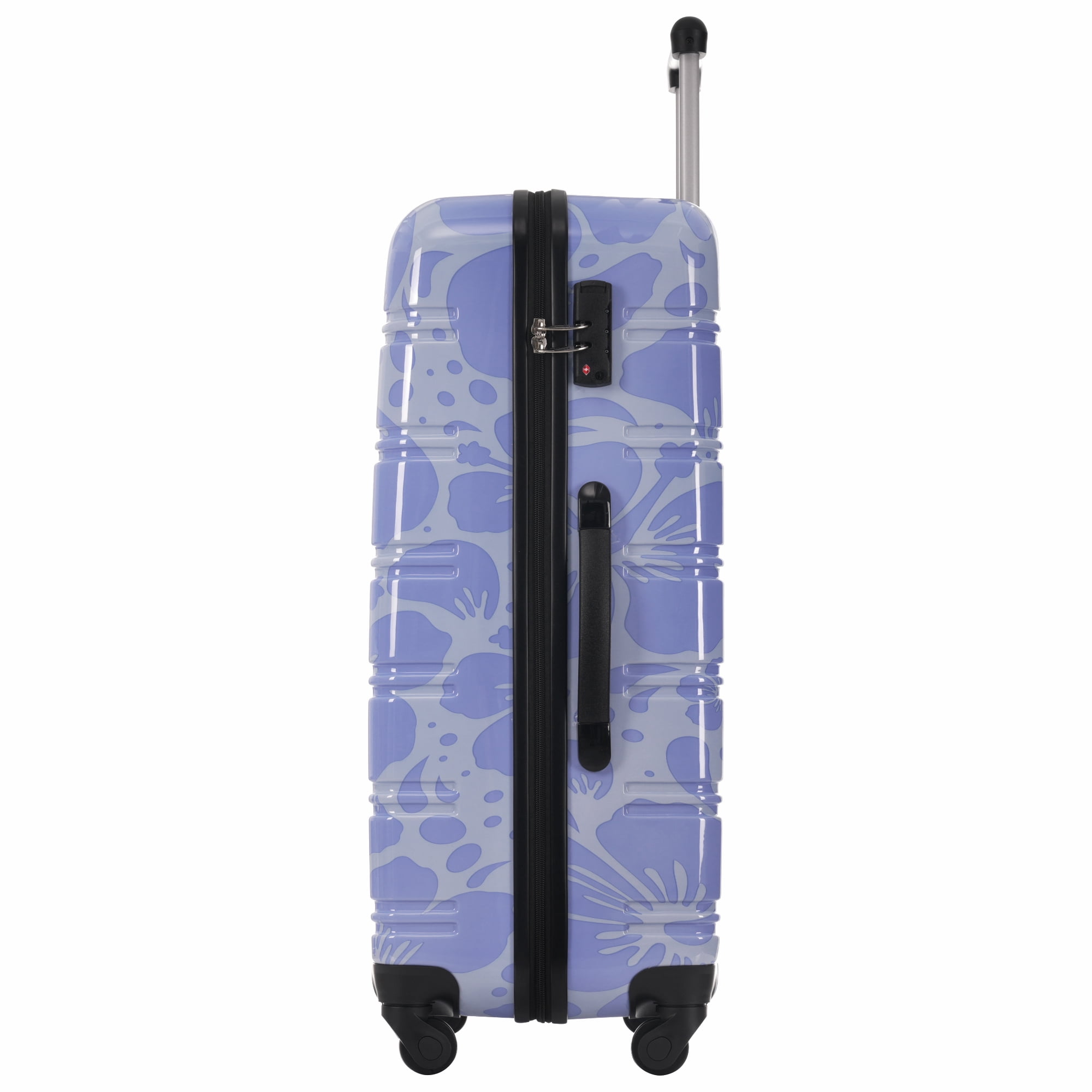 3-Piece Hardshell Luggage Set with Spinner Wheels & Combination Lock, Lightweight ABS+PC Suitcase Set 20" 24" 28" for Carry On and Checked Bags, Blue
