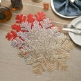 thumbnail image 3 of Nvzi-c set of 6 snowflake placemats 17.3-inch Christmas placemat decorations (gold), 3 of 4