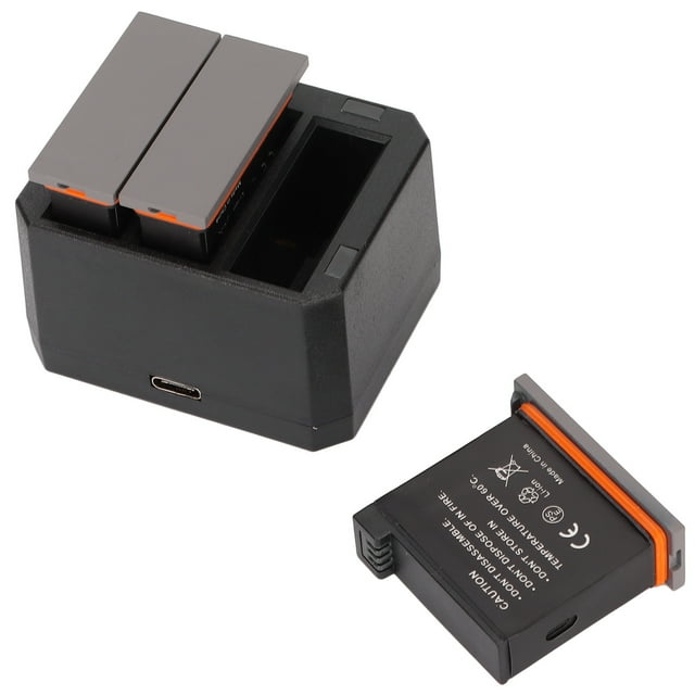 Kit de Chargeur de Batterie pour Caméra d'Action DJIOSMO, Kit de Chargeur de Batterie pour Canal de Caméra Chargeur de Caméra Triple Slots Réponse Rapide