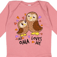 thumbnail image 4 of Inktastic My Oma Loves Me Cute Owl Family Boys or Girls Long Sleeve Baby Bodysuit, 4 of 5