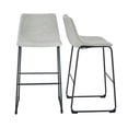 thumbnail image 5 of Pemberly Row 30" Industrial Faux Leather Barstools in Gray (Set of 2), 5 of 7