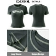 thumbnail image 6 of EMMIOL Women's Stitched Short Sleeve Logo Graphic Crop Tee for Summer,Casual Streetwear,Back to School, 6 of 7