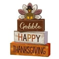 thumbnail image 3 of Thanksgiving Wooden Stack with Turkey Topper and Festive Motifs Farmhouse Dining Table Holiday Centerpiece for Seasonal Celebration, 3 of 5