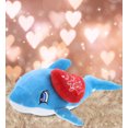 thumbnail image 6 of DolliBu I LOVE YOU Baby Soft Plush Blue Dolphin - Cute Stuffed Animal with Red Heart And With Name Personalization For Valentine, Anniversary, Romantic Date, Boyfriend or Girlfriend Gift - 11.75", 6 of 6