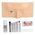 thumbnail image 2 of Silicone Makeup Practice Face Board with 20ml Cleansing Oil 7pcs Black Makeup Brush Set for Makeup Artist White Skin, 2 of 4