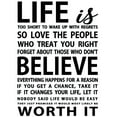 thumbnail image 3 of VWAQ Life Is Too Short To Wake Up With Regrets Vinyl Wall Decal Inspirational Quotes -18092 (30" H X 22" W), 3 of 3