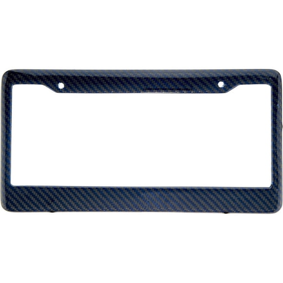 Real 100% Blue Carbon Fiber License Plate Frame Tag Cover FF - C with Matching Screw Caps - 1 Frame