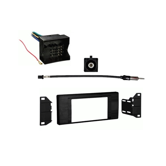 Fits BMW X5 2000-2006 w/o NAV Metra Double DIN Dash Kit with Harmony Radio Harness