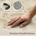 thumbnail image 6 of ODIKA 4'x6' Beige Brown Arched Pattern Design Washable Area Rug Elegant Geometric Motif with Modern Flair Pet Friendly, Non-Shedding for Bedroom, Reading Nook, 6 of 7