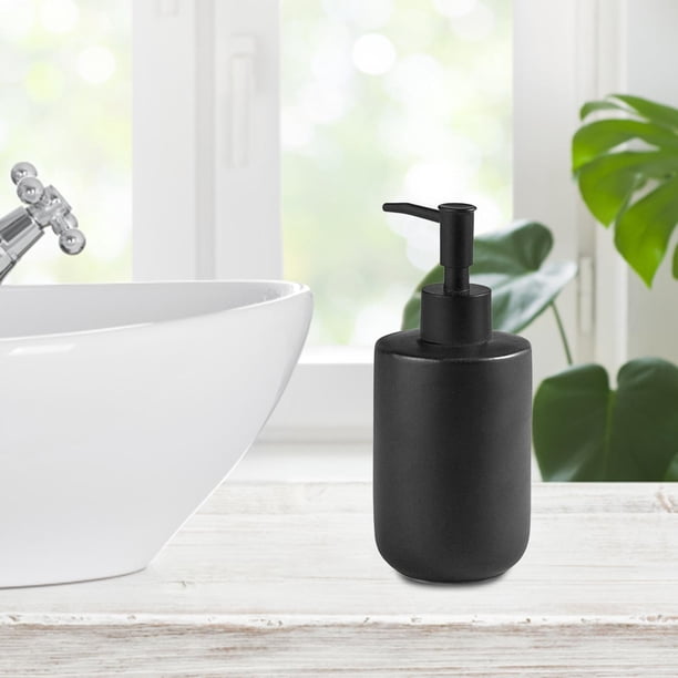 Dispensador de jabón con bomba de 350ml, botellas vacías con bomba, botellas recargables, contenedores reutilizables, botella con bomba vacía para Negro Macarena Botella de bomba vacía