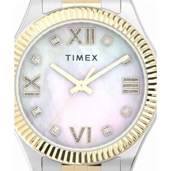 Timex Legacy 34mm Stainless Steel Bracelet Two-Tone Women's Watch TW2V45600VQ