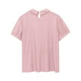 thumbnail image 5 of Ruyang Women's Summer Shirts Solid Round Neck Breathable Comfortable Loose Casual Short Sleeved Top Active Womens Tops, 5 of 5