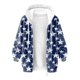 thumbnail image 4 of ICHUANYI liquidación mujer invierno cálido felpa botón chaqueta prendas de vestir abrigo bolsillos Patchwork manga larga Tops ICHUANYI WER2023082201435, 4 of 5