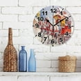 thumbnail image 3 of GZHJMY Christmas Winter Round PVC Wall Clock, Battery Operated Silent Non Ticking Desk Clock for Home Bedroom Kitchen Office School Decor Wall Clock 9.9 Inch, 3 of 6