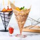 thumbnail image 5 of Cono Vajilla Bar Restaurante Occidental Café Rejilla para Pollo Frito Cesta para Aperitivos Rejilla para Patatas Fritas Rosa, 5 of 5