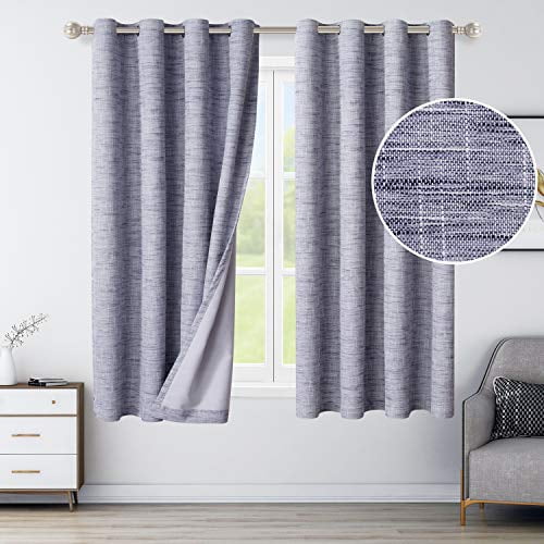 Lordtex 100 Blackout Curtains For Bedroom Textured Primitive Linen Look