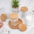 thumbnail image 2 of Set dispensador con soporte Qtip de vidrio BKYFPQ, paquete de 4 unidades con tapas, 2 of 7