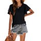 thumbnail image 1 of Camiseta de Mujer Minnieouse con Volantes Negro L, 1 of 6