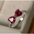 thumbnail image 1 of Heart Shape Ruby Ring,Engagement Ring,Sterling Silver,Promise Ring For Women, 1 of 4