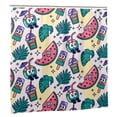 thumbnail image 2 of XMXY Cool Cartoon Watermelon Ice Cream Long Shower Curtains, Waterproof Weighted Thick Bathroom Curtain with 12 Plastic Hook, 72x72 Inch, 2 of 9