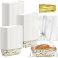 thumbnail image 1 of 100 Pcs Paper Loaf Pans Mini Bread Loaf Pans Disposable Kraft Paper Baking Pan with Clear Packing Bags and Ties 6.3 x 2.2 x 2.2 Inch Loft Mold Small Cake Liners, Oven, Microwave & Freezer Safe, 1 of 7
