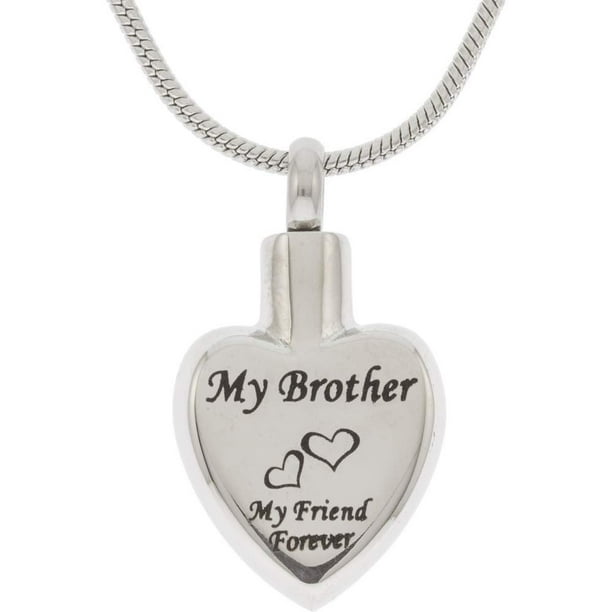 Sterling Gifts Brother Memorial Cremation Urn Necklace Stainless