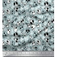 thumbnail image 1 of Soimoi Cotton Duck Fabric Crossbone & Skull Halloween Print Sewing Fabric Yard 56 Inch Wide, 1 of 3
