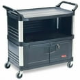 thumbnail image 3 of Rubbermaid Commercial Xtra Equipment Cart, 300-lb Cap, Three-Shelf, 20-3/4w x 40-5/8d x 37-4/5h, Black, 3 of 5